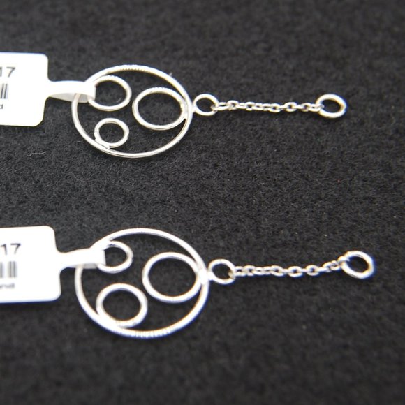 NWT Stud Earring Dangle Drops with Circle Design - - Picture 3 of 4